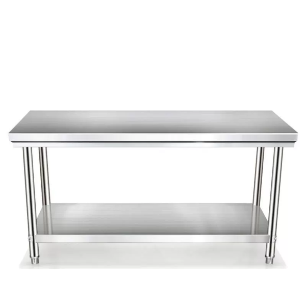 304 Stainless steel worktable two layer for restaurant kitchen