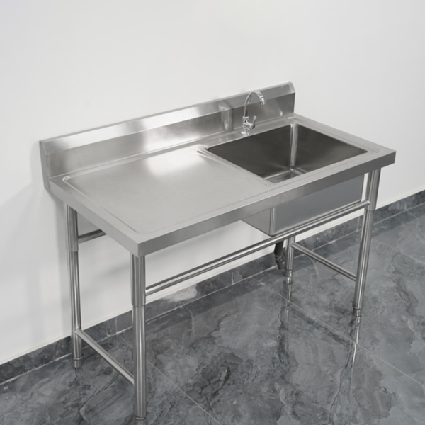 stainless work table with sink